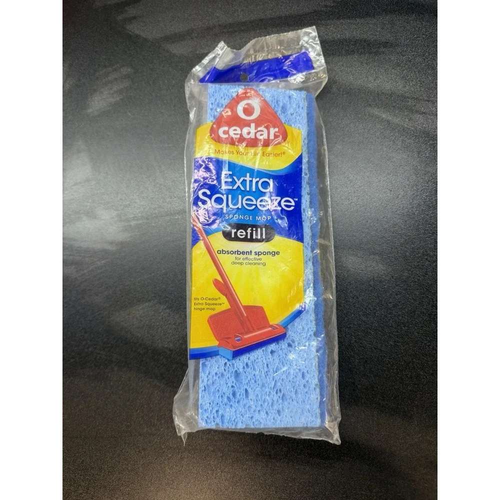 O-Cedar Easy Squeeze Sponge Mop Refill Absorbent Sponge for Hinge Mop Sealed NOS